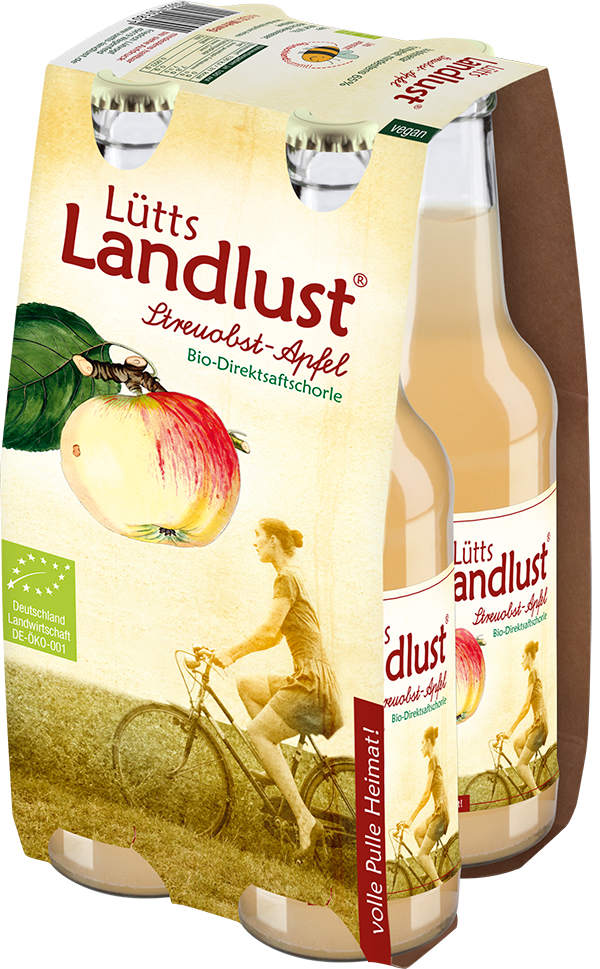 Lütts Landlust Streuapfel 4x0,33l Flasche inkl. Pfand